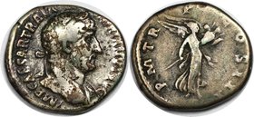 Römische Münzen, MÜNZEN DER RÖMISCHEN KAISERZEIT. Hadrianus, 117-138 n. Chr, AR-Denar. (3.23 g), Sehr schön, leicht korodiert