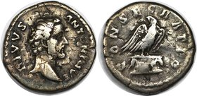 Römische Münzen, MÜNZEN DER RÖMISCHEN KAISERZEIT. Antonius Pius 138-161 n. Chr, AR-Denar (3.17 g), Sehr schön