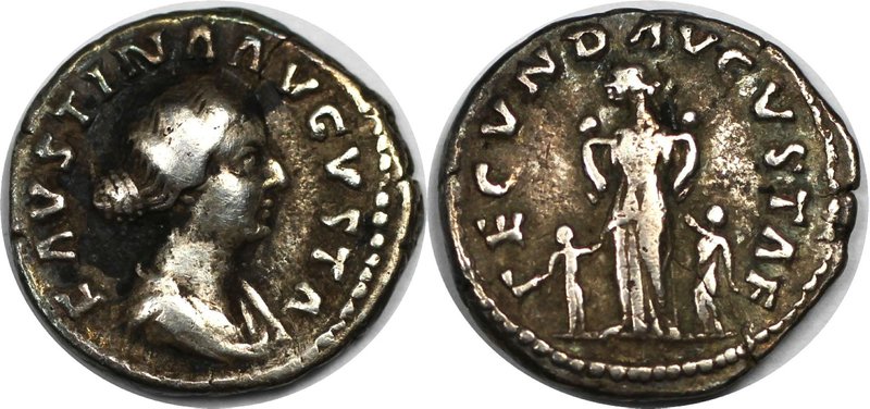 Römische Münzen, MÜNZEN DER RÖMISCHEN KAISERZEIT. Faustina Junior. Augusta, 147 ...