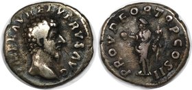 Römische Münzen, MÜNZEN DER RÖMISCHEN KAISERZEIT. Lucius Verus 161-169 n. Chr, AR-Denar (3.09 g), Sehr schön