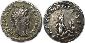 Römische Münzen, MÜNZEN DER RÖMISCHEN KAISERZEIT. Lucius Verus, 161-169 n. Chr. Denar, (2,66g.), 165 n. Chr. Mzst. Rom. Vs.: L VERVS AVG ARM PARTH MAX...