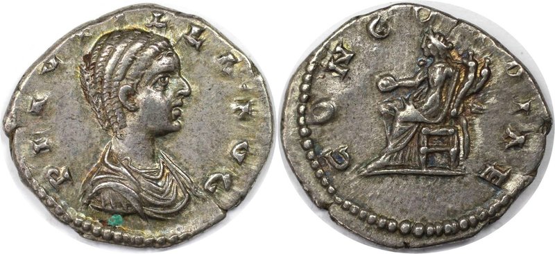 Römische Münzen, MÜNZEN DER RÖMISCHEN KAISERZEIT. Plautilla, 202 - 205 n. Chr. D...