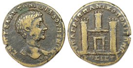 Römische Münzen, MÜNZEN DER RÖMISCHEN KAISERZEIT. RÖMISCHE PROVINZIALPRÄGUNGEN. MOESIA INFERIOR. NIKOPOLIS. Diadumenian, 217 - 218 n. Chr. AE (10,65g....