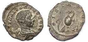 Römische Münzen, MÜNZEN DER RÖMISCHEN KAISERZEIT. Severus Alexander als Caesar, 221 - 222 n. Chr. Denar (2,22g). Mzst. Rom. Vs.: M AVR ALEXANDER CAES,...