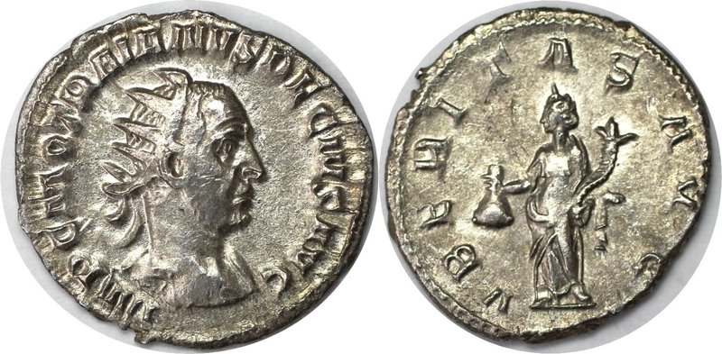Römische Münzen, MÜNZEN DER RÖMISCHEN KAISERZEIT. Philip I The Arab. Double Dena...