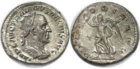 Römische Münzen, MÜNZEN DER RÖMISCHEN KAISERZEIT. ROM. TRAJANUS DECIUS. Antoninianus 249 - 251 n. Chr, Silber. 4.47 g. RIC 29c. Stempelglanz