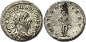 Römische Münzen, MÜNZEN DER RÖMISCHEN KAISERZEIT. ROM. TRAJANUS DECIUS. Antoninianus 250 n. Chr, Silber. 4 g. RIC 10b. Stempelglanz