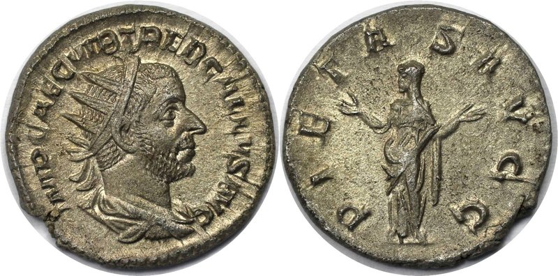 Römische Münzen, MÜNZEN DER RÖMISCHEN KAISERZEIT. ROM. TREBONIANUS GALLUS. Anton...