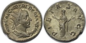 Römische Münzen, MÜNZEN DER RÖMISCHEN KAISERZEIT. ROM. TREBONIANUS GALLUS. Antoninianus 252 n. Chr, Silber. 3.69 g. RIC 72. Stempelglanz. Feine Patina...