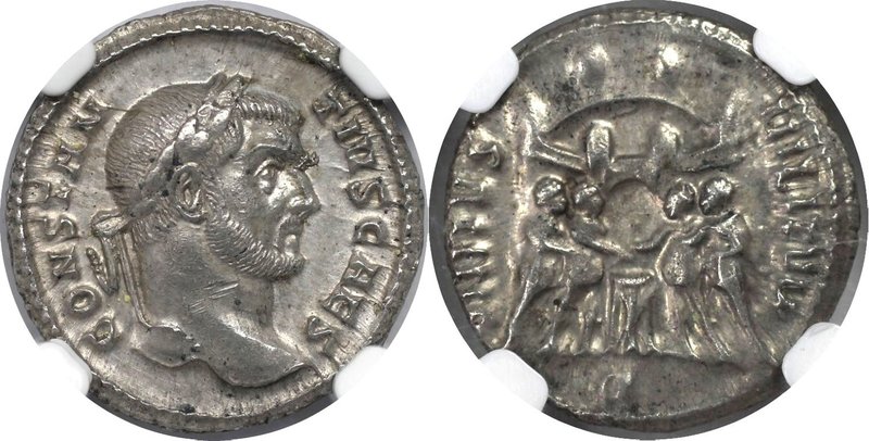 Römische Münzen, MÜNZEN DER RÖMISCHEN KAISERZEIT. Constantius I. Chlorus as Caes...