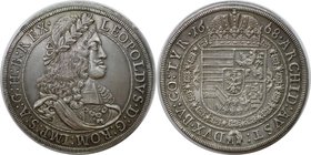 RDR – Habsburg – Österreich, RÖMISCH-DEUTSCHES REICH. Leopold I. (1657-1705). Reichstaler 1668, Hall, Silber. 28,53 g. Dav. 3240, M./T. 702, Voglh. 22...