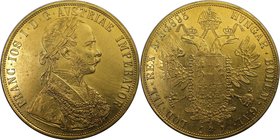 RDR – Habsburg – Österreich, KAISERREICH ÖSTERREICH. Franz Joseph I. (1848-1916). 4 Dukaten 1895, Wien, Gold. Fr: 487, Herinek: 50, Jaeger 345. Schön-...