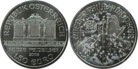 RDR – Habsburg – Österreich, REPUBLIK ÖSTERREICH. Wiener Philharmoniker. 1 1/2 Euro 2008, Silber. KM 3159. Stempelglanz, mit Plastik Box