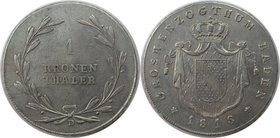 Altdeutsche Münzen und Medaillen, BADEN. BADEN-DURLACH. Karl Ludwig Friedrich (1811-1818). Kronentaler 1818 D, Silber. AKS 25. Sehr schön-vorzüglich...