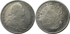 Altdeutsche Münzen und Medaillen, BAYERN / BAVARIA. Maximilian III. Joseph (1745-1777). Madonnentaler 1775, Silber. Dav. 1953, Hahn 307. Vorzüglich-St...