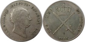 Altdeutsche Münzen und Medaillen, BAYERN / BAVARIA. Maximilian I. Joseph (1806-1825). Kronentaler 1813, Silber. AKS 44. Sehr schön