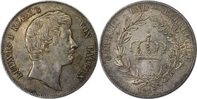 Altdeutsche Münzen und Medaillen, BAYERN / BAVARIA. Ludwig I. (1825-1848). Kronentaler 1837, München, Silber. 29.38 g. Kahnt 75, Thun 48, Dav. 565. Vo...
