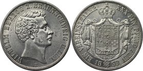 Altdeutsche Münzen und Medaillen, BRAUNSCHWEIG - WOLFENBÜTTEL. Wilhelm (1831-1884). Vereinstaler 1859 B, Silber. 18,50 g. Dav. 636, AKS 81, Kahnt 155,...