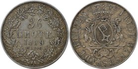 Altdeutsche Münzen und Medaillen, BREMEN - STADT. Freie Hansestadt. 36 Grote 1859, Silber. AKS 1. Sehr schön+