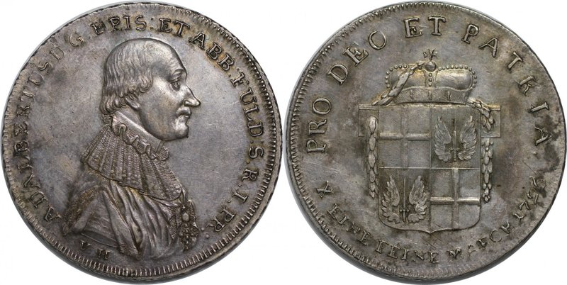 Altdeutsche Münzen und Medaillen, FULDA. Adalbert von Harstall. Taler 1796, Silb...