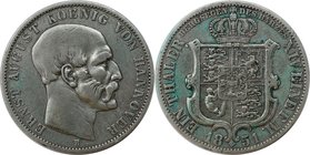 Altdeutsche Münzen und Medaillen, HANNOVER. Ernst August (1837-1851). Taler 1851 B, Silber. AKS 134. Sehr schön