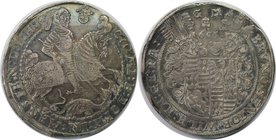 Altdeutsche Münzen und Medaillen, MANSFELD-BORNSTADT. Bruno II., Wilhelm I.(V.) & Johann Georg IV. Taler 1605 GM, Silber. Sehr schön-vorzüglich