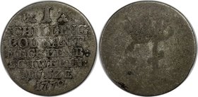 Altdeutsche Münzen und Medaillen, MECKLENBURG-SCHWERIN. 1 Schilling 1779, Silber. Sehr Schön