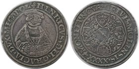 Altdeutsche Münzen und Medaillen, MECKLENBURG - STRELITZ. Heinrich V. (1503-1552). Taler 1540, Grevesmühlen. Silber. Vorzüglich-stempelglanz