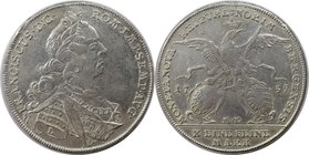 Altdeutsche Münzen und Medaillen, NÜRNBERG, STADT. Konv.-Taler 1759 L-MF, mit Titel Franz I. Silber. Dav. 2485. Sehr schön. Reinigung