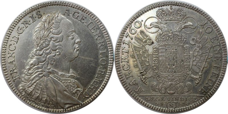 Altdeutsche Münzen und Medaillen, NÜRNBERG, STADT. Konv.-Taler 1760, mit Titel v...