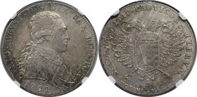 Altdeutsche Münzen und Medaillen, SACHSEN - ALBERTINE. Friedrich August III. Vicariat. Rev.: Adler. 2/3 Taler 1792 IEC, Silber. KM 1033. NGC AU-55