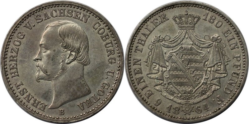 Altdeutsche Münzen und Medaillen, SACHSEN - COBURG - GOTHA. Ernst II. (1844-1893...