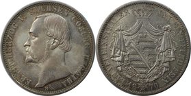 Altdeutsche Münzen und Medaillen, SACHSEN - COBURG - GOTHA. Ernst II. (1844-1893). Vereinstaler 1870 B, Silber. Jaeger 296, Thun 369, AKS 103, Dav. 82...