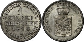 Altdeutsche Münzen und Medaillen, Schwarzburg-Sondershausen. Günther Friedrich Karl II. (1835-1880). Silbergroschen 1870 A, Jaeger 73, AKS 39. Fast St...