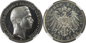 Deutsche Münzen und Medaillen ab 1871, REICHSSILBERMÜNZEN, Sachsen-Coburg-Gotha, Carl Eduard (1900-1918). 2 Mark 1905 A, Berlin, Zur Volljährigkeit. S...
