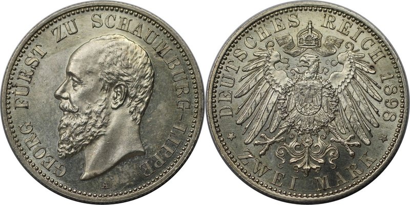Deutsche Münzen und Medaillen ab 1871, REICHSSILBERMÜNZEN, Schaumburg-Lippe, Geo...