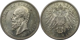 Deutsche Münzen und Medaillen ab 1871, REICHSSILBERMÜNZEN, Schaumburg-Lippe, Georg (1893-1911). 2 Mark 1898 A, Silber. Jaeger 164. Vorzüglich-Stempelg...