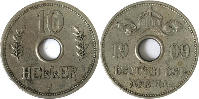 Deutsche Münzen und Medaillen ab 1871, DEUTSCHE KOLONIEN. Deutsch Ostafrika. 10 ...