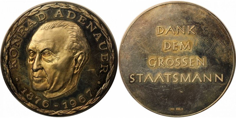 Deutsche Münzen und Medaillen ab 1945, BUNDESREPUBLIK DEUTSCHLAND. Konrad Adenau...