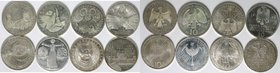 Deutsche Münzen und Medaillen ab 1945, Lots und Sammlungen. BRD. 10 Mark 1992 (J.453), 3 x 10 Mark 1998 (J.467,469,470), 10 Mark 1999 (J.472), 3 x 10 ...
