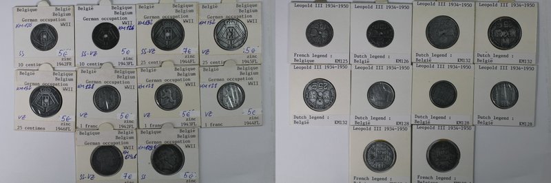 Europäische Münzen und Medaillen, Belgien / Belgium, Lots und Sammlungen. Deutsc...