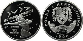 Europäische Münzen und Medaillen, Bosnien und Herzegowina / Bosnia and Herzegovina. XXVII. Olympische Sommerspiele - Sydney 2000. 10 Marka 1998, Silbe...