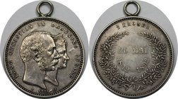 Europäische Münzen und Medaillen, Dänemark / Denmark. Christian IX. (1863-1906). Goldene Hochzeit. 2 Kroner 1892, Silber. KM 800. Sehr schön-vorzüglic...