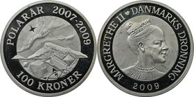 Europäische Münzen und Medaillen, Dänemark / Denmark. Internationales Polarjahr - Polarlicht. 10 Kroner 2009, Silber. KM 933. Polierte Platte. Auflage...