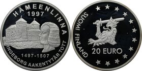 Europäische Münzen und Medaillen, Finnland / Finland. Hämeenlinna. Medaille "20 Euro" 1997, Silber. Polierte Platte