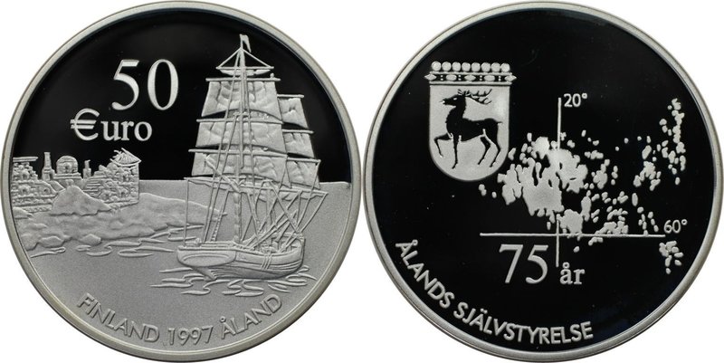 Europäische Münzen und Medaillen, Finnland / Finland. Aland. 75 Jahre Autonomie....