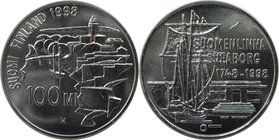 Europäische Münzen und Medaillen, Finnland / Finland. 250 Jahre finnische Burg Suomenlinna. 100 Markkaa 1998, Silber. KM 88. Stempelglanz
