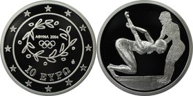 Europäische Münzen und Medaillen, Griechenland / Greece. XXVIII. Olympische Sommerspiele 2004 in Athen - Schwimmerin. 10 Euro 2004, Silber. KM 200. Po...