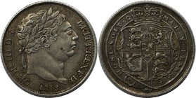 Europäische Münzen und Medaillen, Großbritannien / Vereinigtes Königreich / UK / United Kingdom. George III. (1760-1820). Schilling 1818, Silber. KM 6...