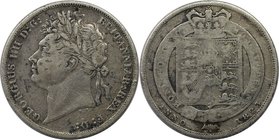 Europäische Münzen und Medaillen, Großbritannien / Vereinigtes Königreich / UK / United Kingdom. George IV. (1820-1830). Schilling 1823, Silber. KM 68...